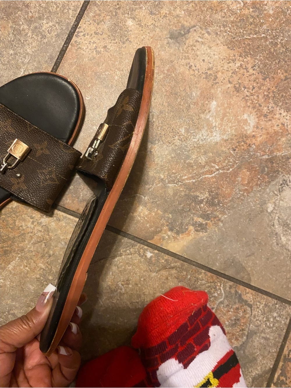 Brown women’s Leather Louis Vuitton Sandals